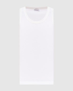 Brunello Cucinelli Белая майка MP952FD600