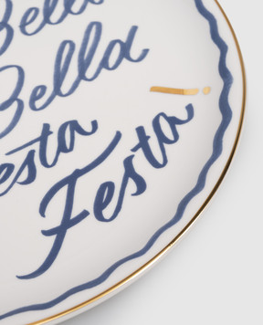 Bitossi Home Белая фарфоровая тарелка для пиццы Party LGP01002