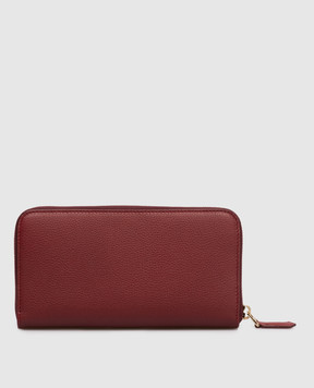 Santoni Бордовий шкіряний гаманець з логотипом DFPPA2372FOHSIW