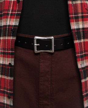 Ann Demeulemeester Чорний шкіряний ремінь Ouls B0014374LT128