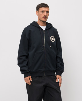 Dolce&Gabbana Синяя спортивная куртка с монограммой логотипа G9AIYZG7PZG