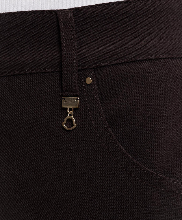 Moncler Коричневі штани з вовною L20932A00013599UU зображення 5