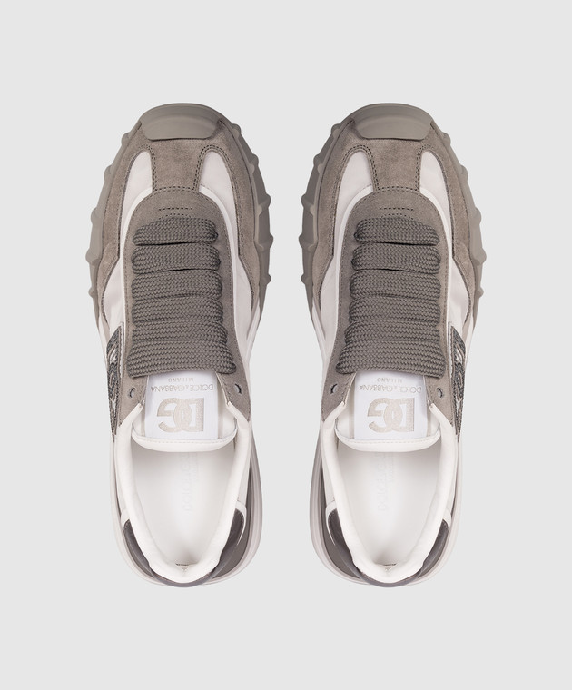 Dolce&Gabbana Серые комбинированные кроссовки DG Athletic CK2384A6N71 изображение 4