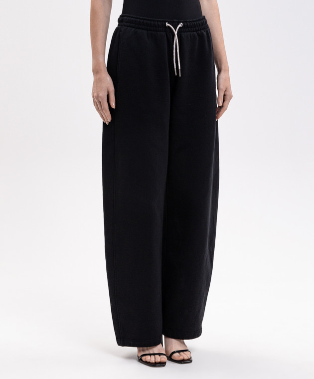 Alexander Wang Черные спортивные брюки с кристаллами 1CC2264040 изображение 3