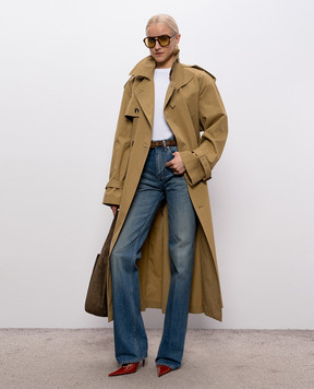 Saint Laurent Біла майка з вишивкою емблеми 867125Y38BD