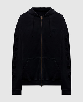 Vetements Черная спортивная куртка с брендовой вышивкой ME76ZU169Bw
