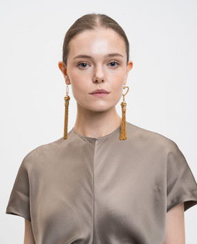 Twinset Золотисті сережки  з ланцюками 252TO5390