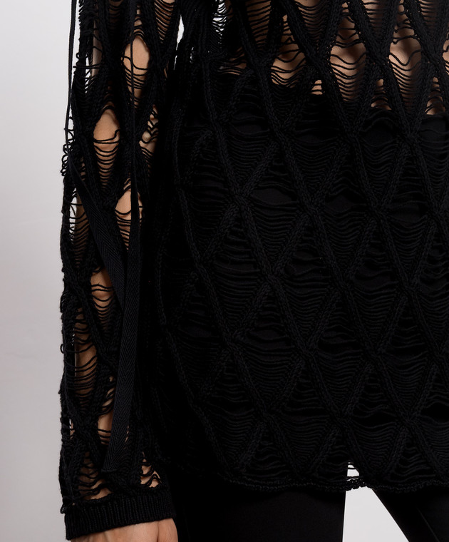 Ann Demeulemeester Чорний джемпер Izabel з кашеміром B0014343KN085 зображення 5