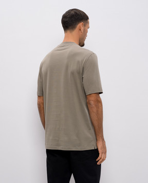 Brunello Cucinelli Футболка цвета хаки прямого кроя M0B131308