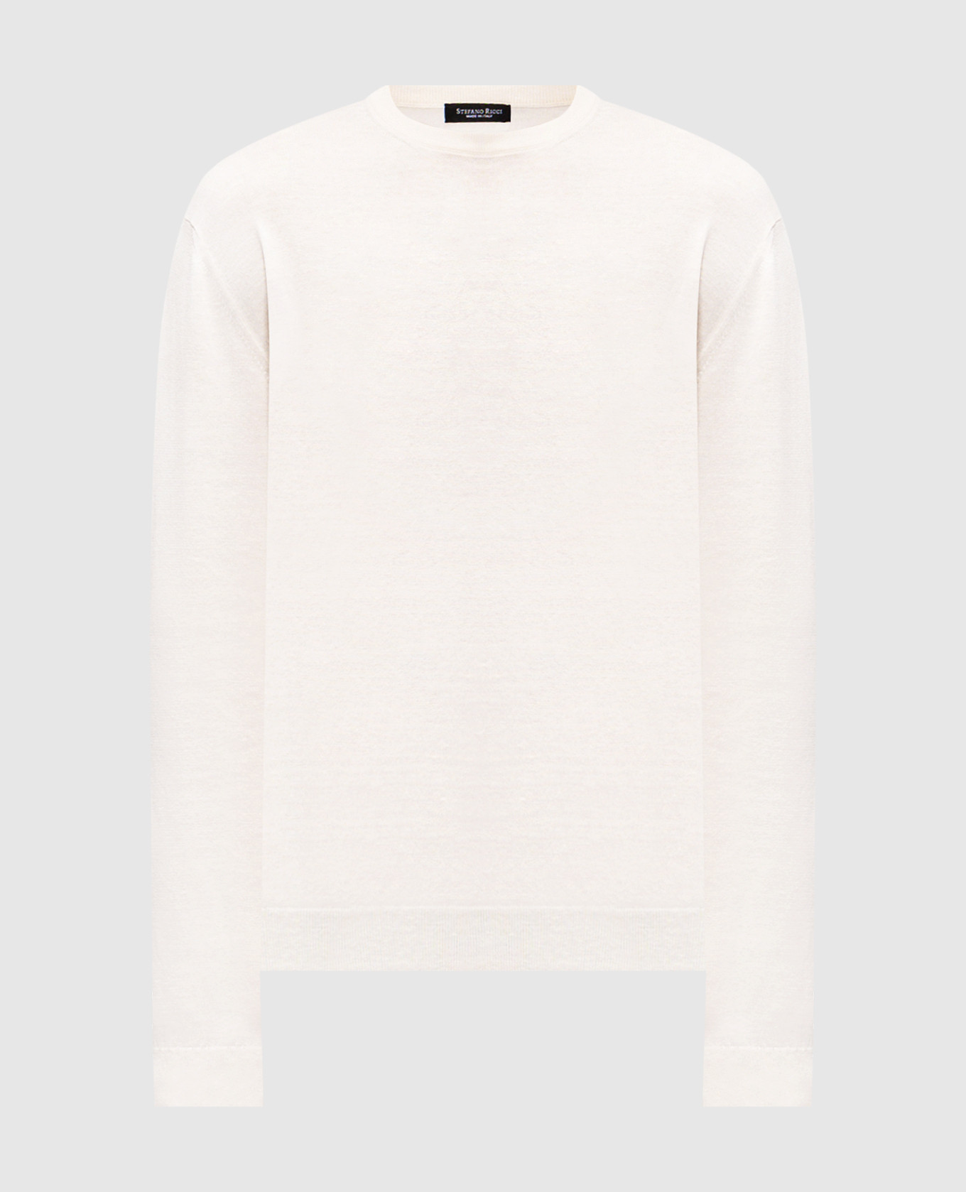 

Джемпер с шелком и леном цвета айвори, Бежевый, Джемпера