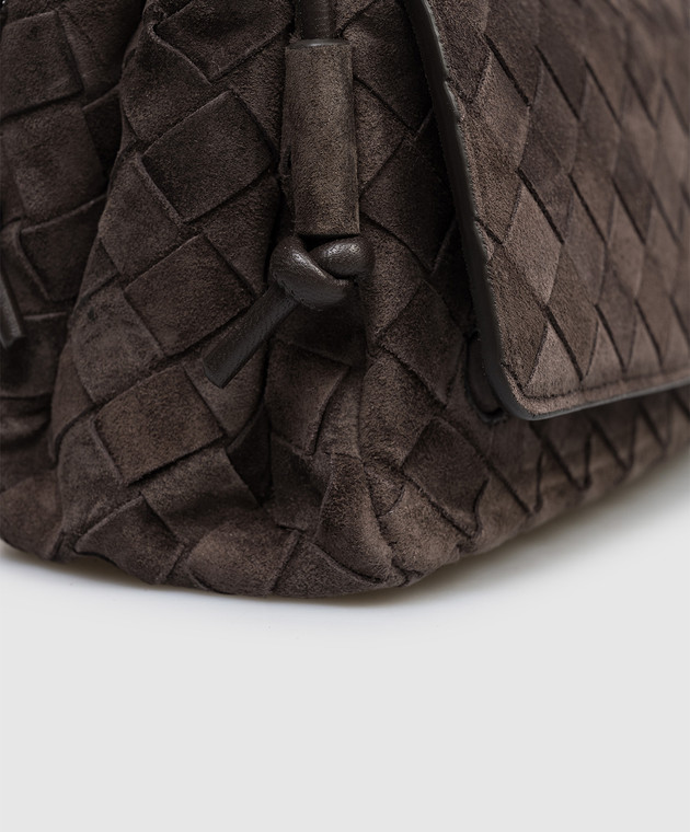 Bottega Veneta Коричнева замшева сумка крос-боді Notturno 843893V5ZZ4 зображення 5