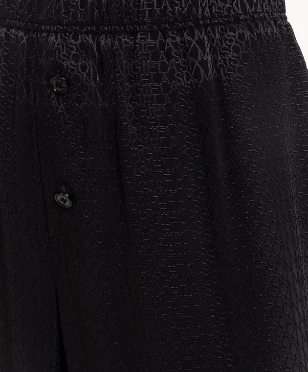 Maison Margiela MM6 Черные брюки в логотипе шаблон S52KA0529M36007 изображение 5