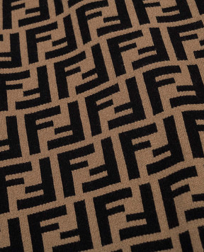 Fendi Детская коричневая юбка с брендовым узором FF JFG070AEYD812+