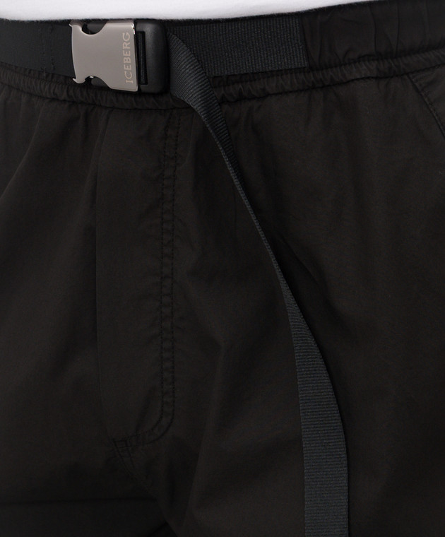 Iceberg Чорні штани-карго з поясом B1300032 зображення 5