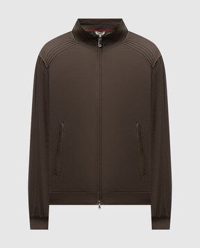 Bilancioni Зеленая спортивная куртка с кожаными вставками BE26CJ4HM1