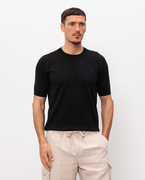 Brunello Cucinelli Чорна футболка M29805200