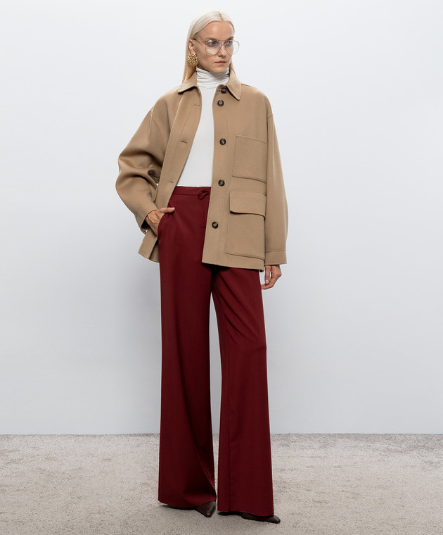 Max Mara Weekend Бежеве пальто FOLK з вовни WKDFOLK зображення 2