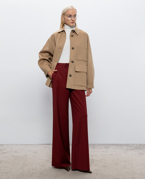 Max Mara Weekend Бежеве пальто FOLK з вовни WKDFOLK