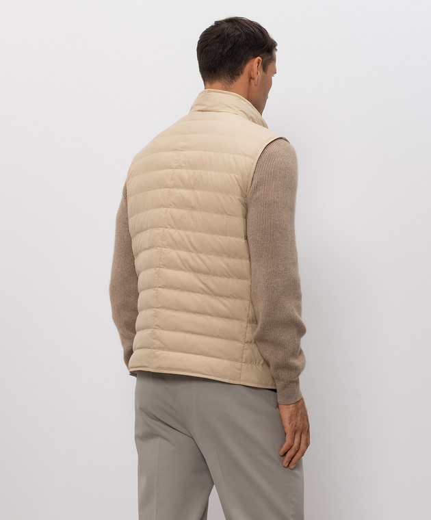 Brunello Cucinelli Бежевый пуховый жилет MV4081797 изображение 4