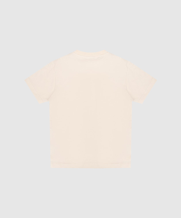 Palm Angels Дитяча бежева футболка з тасьмою PBAA011S26JER001 зображення 2