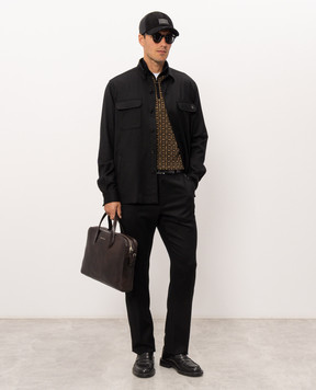 Stefano Ricci Черные брюки из шерсти M8T63B0180T6054