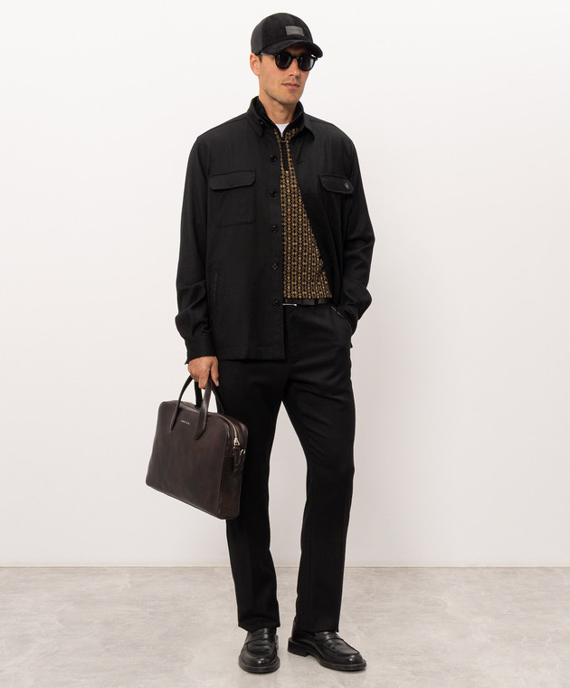 Stefano Ricci Черные брюки из шерсти M8T63B0180T6054 изображение 2