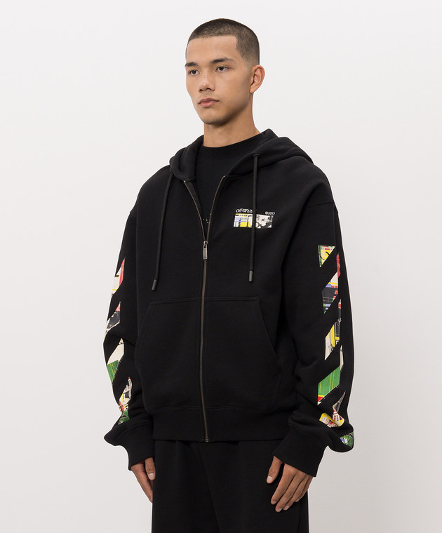 Off-White Черная спортивная куртка Industrial Arrow 44MBE02EF26F001 изображение 3