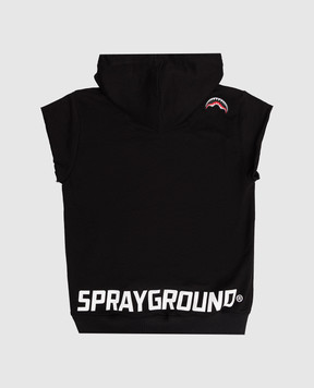 Sprayground Дитячий чорний жилет з капюшоном SPY807BLK