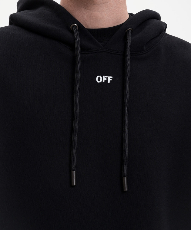 Off-White Чорне худі з емблемою 3D Spray 44MBB085S26F00G зображення 5