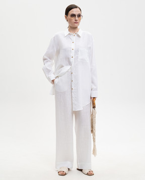 Asceno Білі штани London з льону B001FAB06COL02