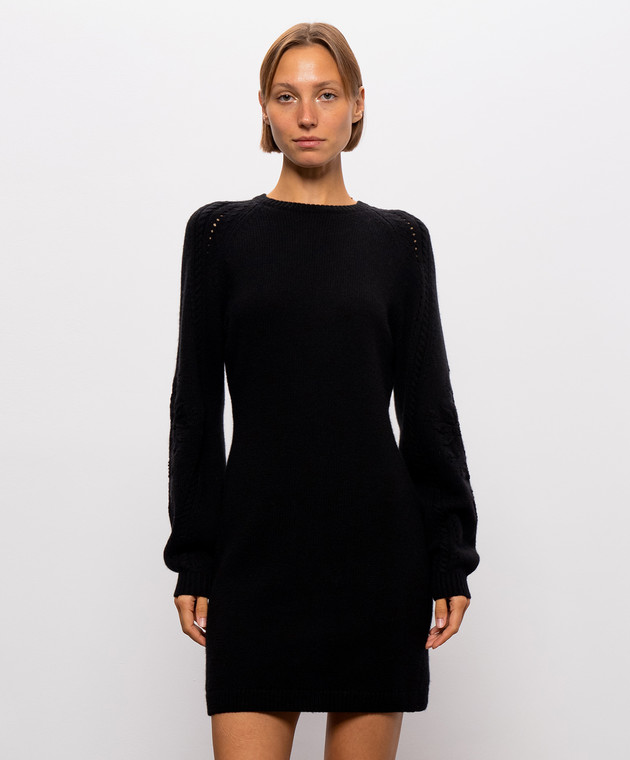 Twinset Черное платье с шерстью 262TT3181 изображение 3