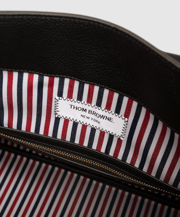 Thom Browne Черная кожаная сумка Bolton MAG473AL0105 изображение 4