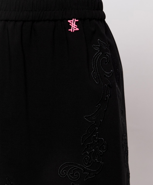 Twinset Черные шорты с вышивкой 262AQ2012 изображение 5