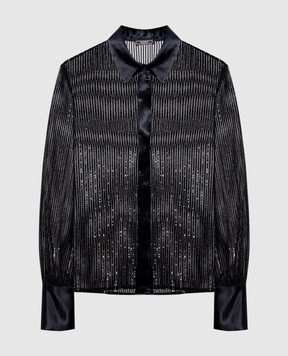 Peserico Чорна блуза з паєтками E062636807B