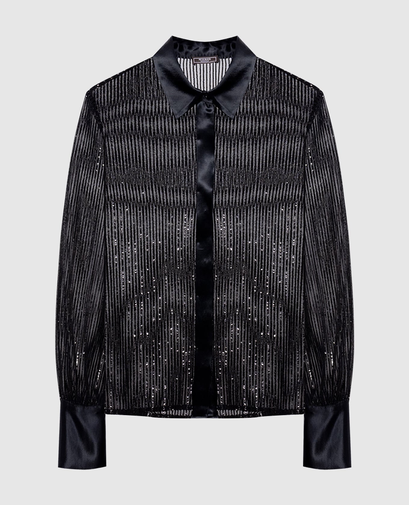 Чорна блуза з паєтками