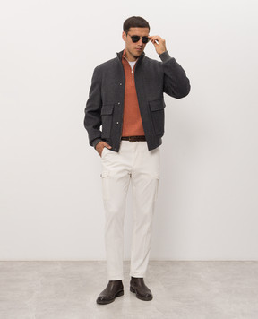 Brunello Cucinelli Помаранчевий джемпер з кашеміру M2200124