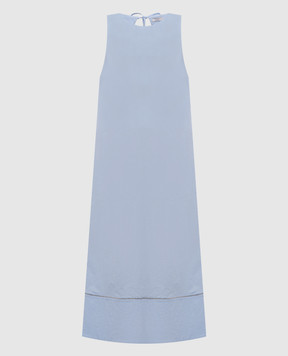 Peserico Блакитна сукня з ланцюжком моніль A0271901979
