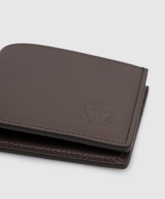 Brunello Cucinelli Коричневый кожаный портмоне MWZNBU006 изображение 4