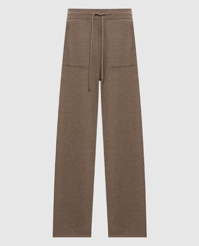 Max Mara Коричневые брюки FIABE из кашемира MXMFIABE