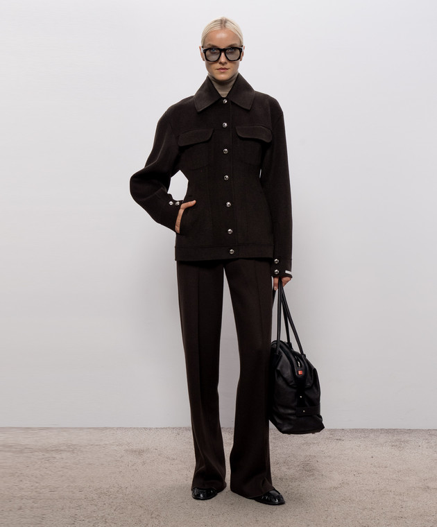 Max Mara Sportmax Коричневая куртка CALCIO из шерсти SPXCALCIO изображение 2