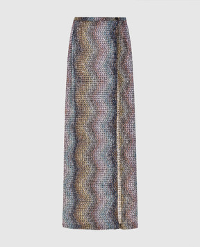 Missoni Пляжная юбка в узор с люрексом и пайетками MS26SH0ABC0065