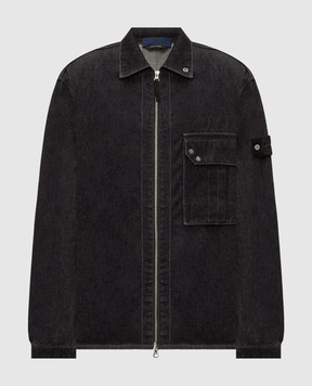 Stone Island Чорна джинсова куртка в стилі сорочки L2S141200002S0J32