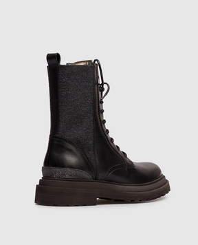 Brunello Cucinelli Чорні комбіновані черевики MZOLG3308P