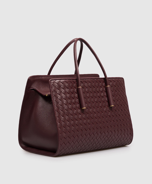 Bottega Veneta Бордова шкіряна сумка-тоут Barbara 875932V5KD0 зображення 3