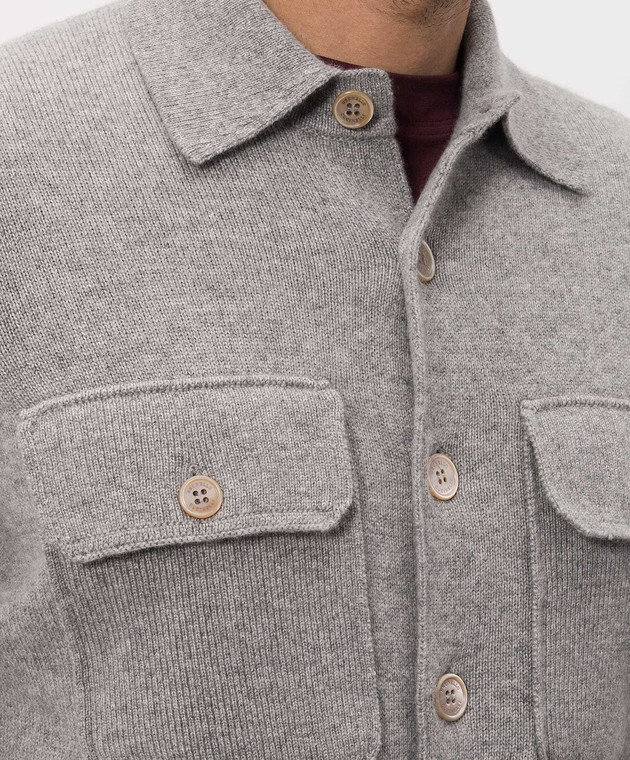 Brunello Cucinelli Серый кардиган из кашемира M22703806 изображение 5