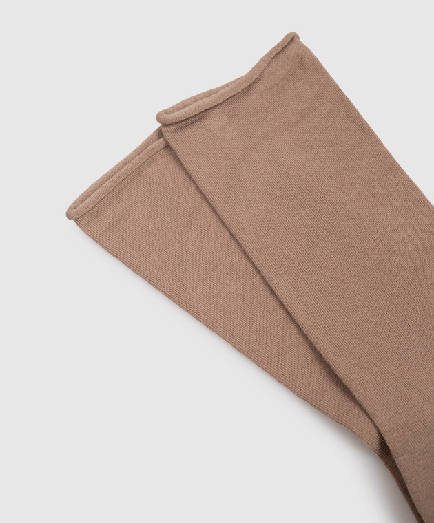 Brunello Cucinelli Коричневі шкарпетки з кашеміром M64945019P зображення 2