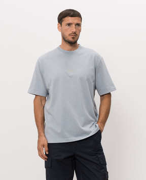 Stone Island Блакитна футболка з принтом емблеми L2S152100001S0534