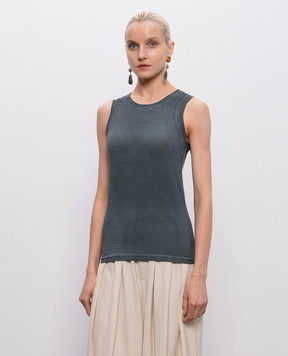 UMA WANG Синя майка Ti UW1030