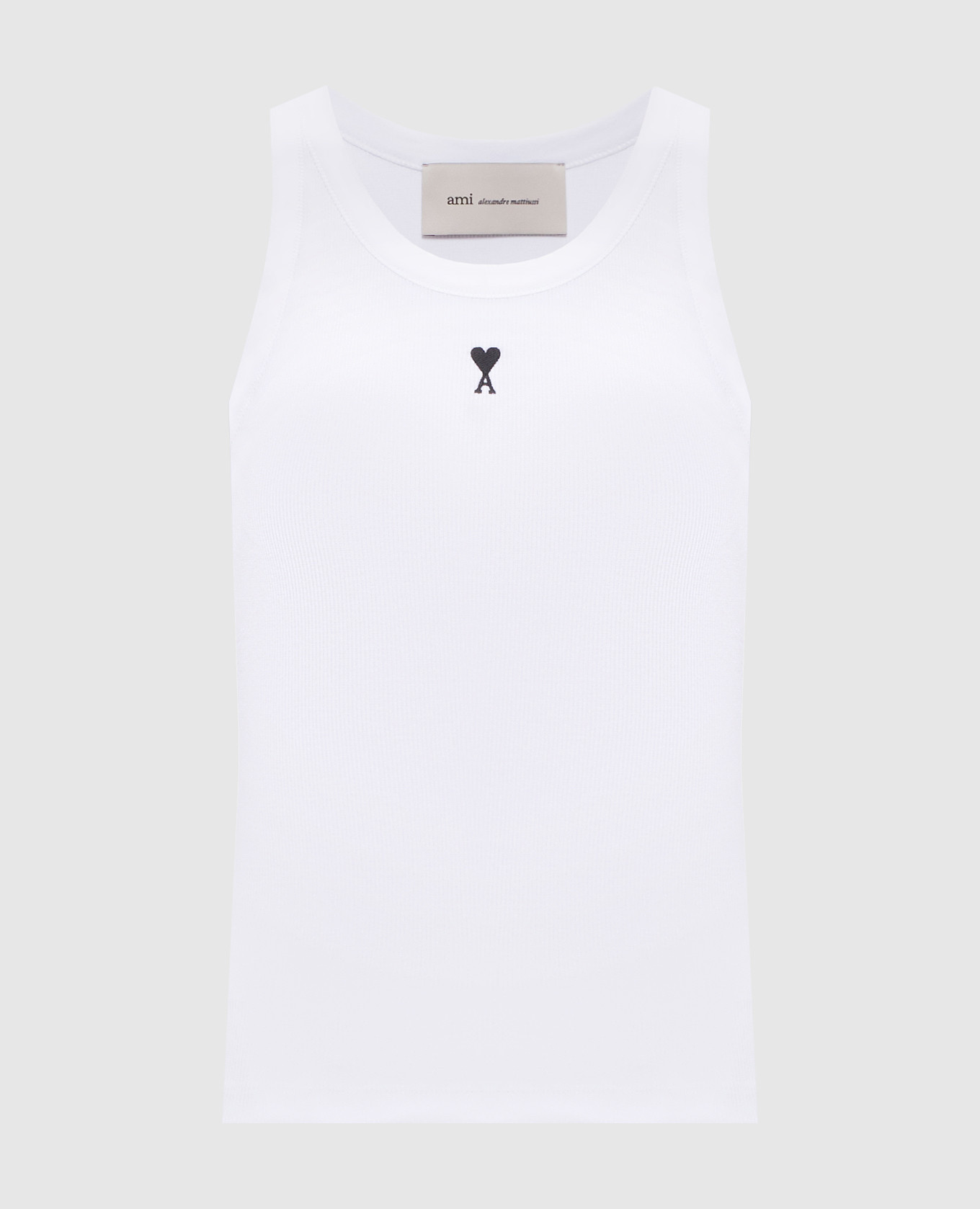 

Белый топ в рубчике с вышивкой, Топы