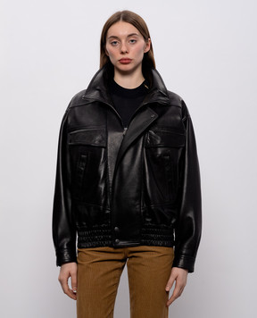 Saint Laurent Чорна шкіряна куртка 836515YCNU2